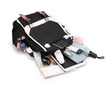 2025 KPop Movie Print School Backpack with USB Port – Laptop Bag for Girls & Boys