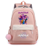 2025 KPop Movie Print School Backpack with USB Port – Laptop Bag for Girls & Boys