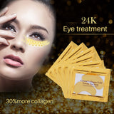 30Pcs=15packs Crystal Collagen Gold Powder Eye Mask