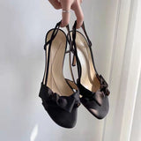 Elegant Black Wedding Bride Shoes