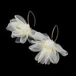 Fashion Big lace Flower Crystal Earrings