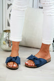 Butterfly Bow Slip On Sandals