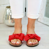 Butterfly Bow Slip On Sandals