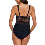 Lace Crochet V-Neckline Swimsuit
