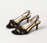 Elegant Black Wedding Bride Shoes