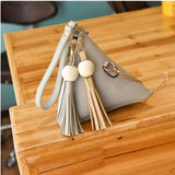 Fashion Triangle Fringe Mini Shoulder Bag