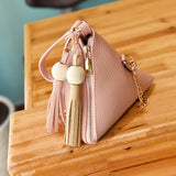 Fashion Triangle Fringe Mini Shoulder Bag
