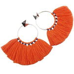 Bohemia Ethnic Tassels Circle Earrings
