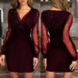 Sequin Elegant Party Woman Dress
