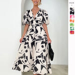 Geometrical Printed Maxi Dress