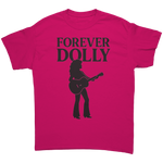 Forever_Dolly_Silhouette_Guitar_T-Shirt_Heliconia_Front_Mockup.png