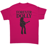 Forever_Dolly_Silhouette_Guitar_T-Shirt_Heliconia_Front_Mockup.png