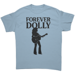 Forever_Dolly_Silhouette_Guitar_T-Shirt_Light_Blue_Front_Mockup.png