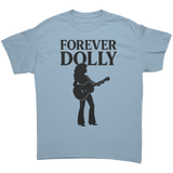 Forever_Dolly_Silhouette_Guitar_T-Shirt_Light_Blue_Front_Mockup.png