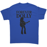 Forever_Dolly_Silhouette_Guitar_T-Shirt_Royal_Front_Mockup.png