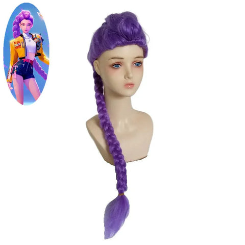 Rumi Purple Braided Wig – KPop Demon Hunters Hairpiece