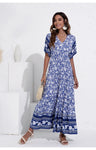 Bohemian V-Nck Maxi Dress