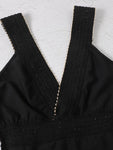 Swimsuit V Neck Gold Detail