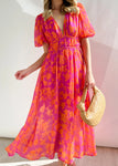 Geometrical Printed Maxi Dress