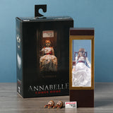 Annabelle Haunted Doll Figure with Display Case – Spooky Superstition Collectible Toy