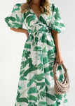 Geometrical Printed Maxi Dress