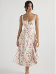 Milk Maid Rosebud Floral Midi Sundress