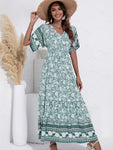 Bohemian V-Nck Maxi Dress