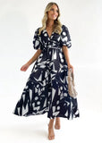 Geometrical Printed Maxi Dress