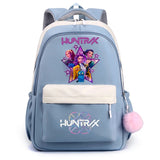 2025 KPop Movie Print School Backpack with USB Port – Laptop Bag for Girls & Boys