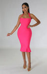 Halter Sleeveless Bodycon Ruffles Mermaid Party Dress