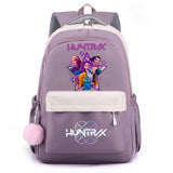 2025 KPop Movie Print School Backpack with USB Port – Laptop Bag for Girls & Boys