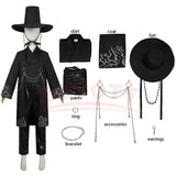 Kpop Demon Hunters Saja Kids Costume – Jinu Cosplay Outfit with Hat and Accessories for Boys