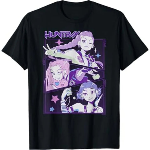Unisex K-Pop “Huntrix” Graphic T-Shirt – Anime Streetwear Short Sleeve Tee