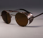 Vintage Retro Round SteamPunk Goggle Shades Sunglasses