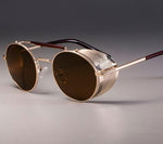 Vintage Retro Round SteamPunk Goggle Shades Sunglasses