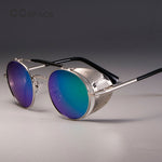 Vintage Retro Round SteamPunk Goggle Shades Sunglasses