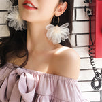 Fashion Big lace Flower Crystal Earrings