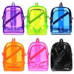 Waterproof PVC Transparent Backpacks Girls Jelly Bag