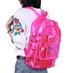 Waterproof PVC Transparent Backpacks Girls Jelly Bag