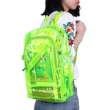 Waterproof PVC Transparent Backpacks Girls Jelly Bag