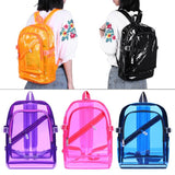 Waterproof PVC Transparent Backpacks Girls Jelly Bag