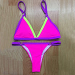 Yellow And Blue Brazilian Micro Bikini