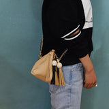 Fashion Triangle Fringe Mini Shoulder Bag