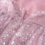 Fairytale Wedding Party Elegant Pink Sequin Tulle Woman Dress