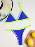 Yellow And Blue Brazilian Micro Bikini