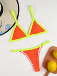 Yellow And Blue Brazilian Micro Bikini