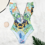 Jungle Ruffle One Piece Swimsuit