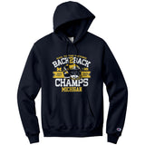 Michigan Big 10 Championship Back-To-Back Champion Hoodie Sweatshirt