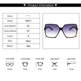 Oversize Fashion Gradient Woman Sunglasses