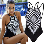 Geometric Printed One Piece Swimsuit